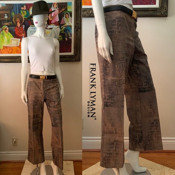 Frank Lyman Women's Straight Wide Leg Zip Closure Pants - Picture 1 of 10